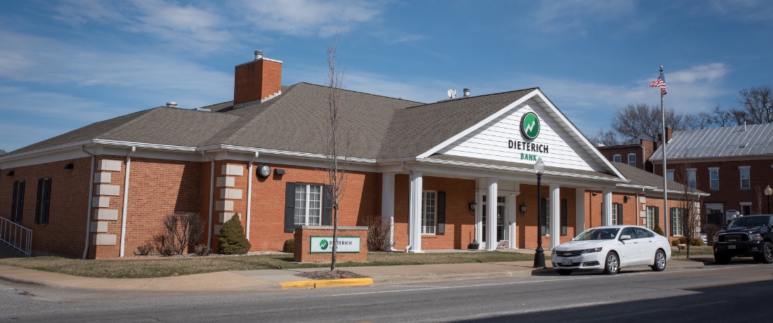 Outdoor photo of Dieterich Bank Red Bud North Branch.